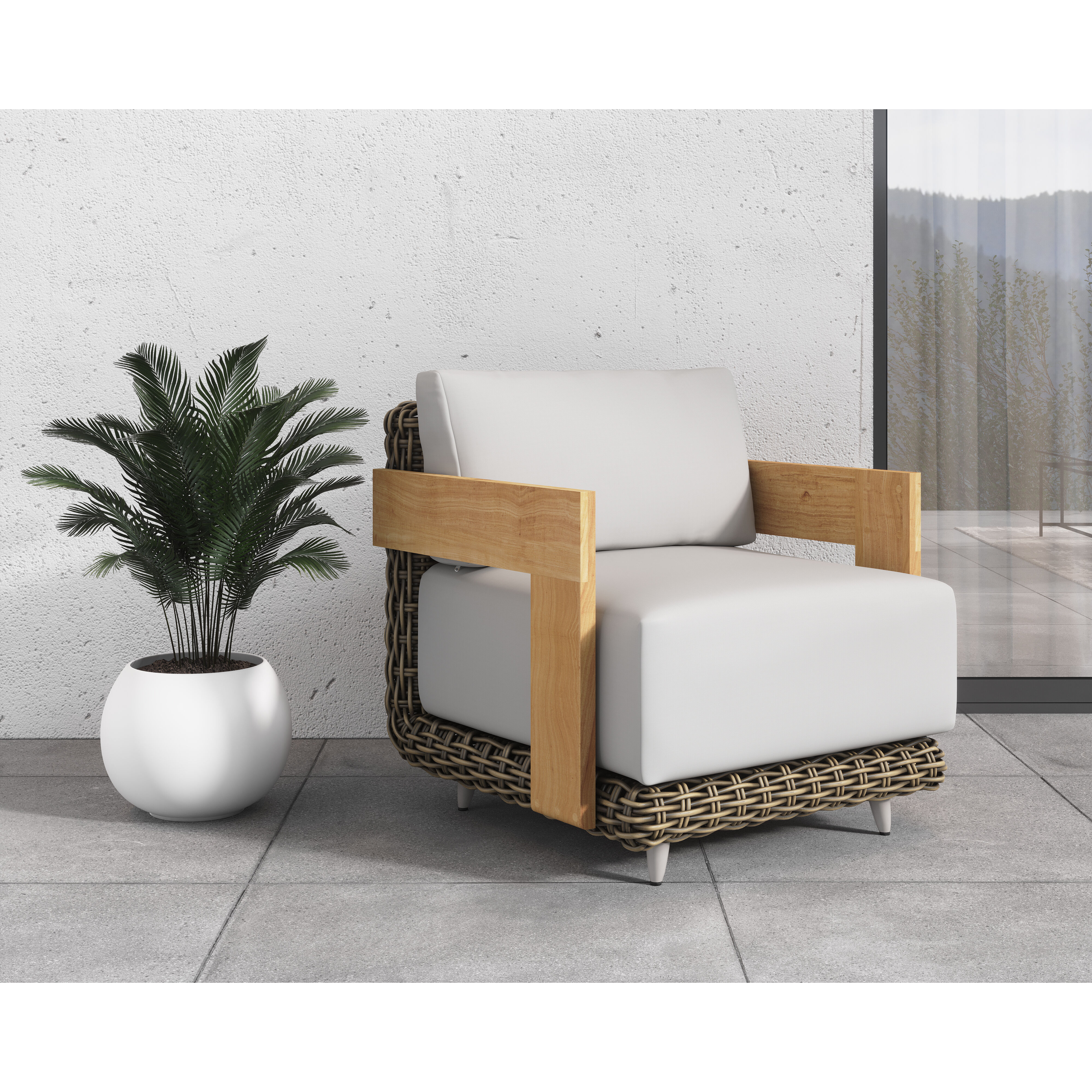 Potenza Palazzo Cream Outdoor Armchair